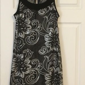 Sequins sheer black dress